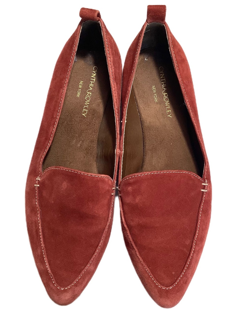Cynthia Rowley Nash Loafers Size 7.5 Paprika Suede